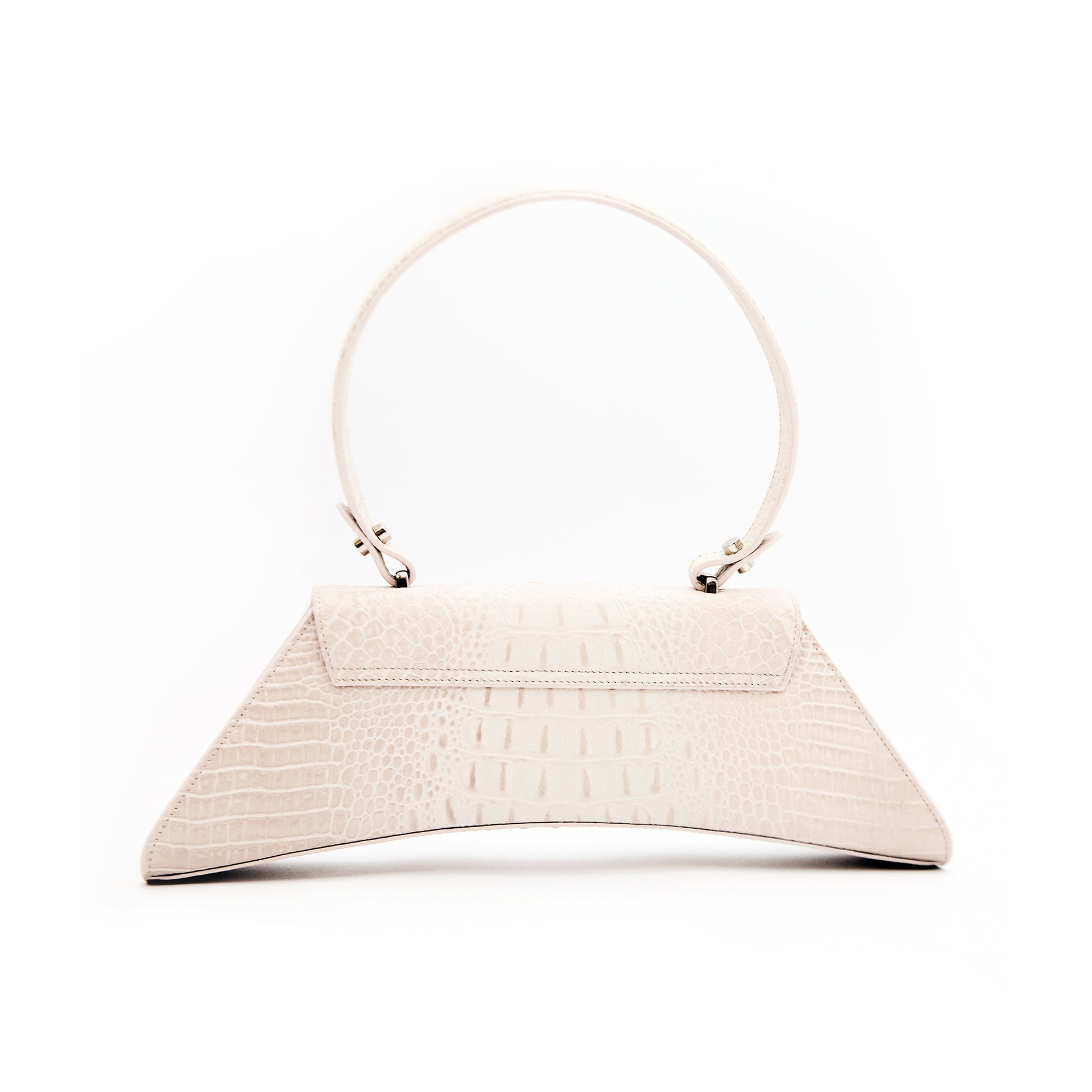 SLEEK BAGUETTE WHITE CROCO